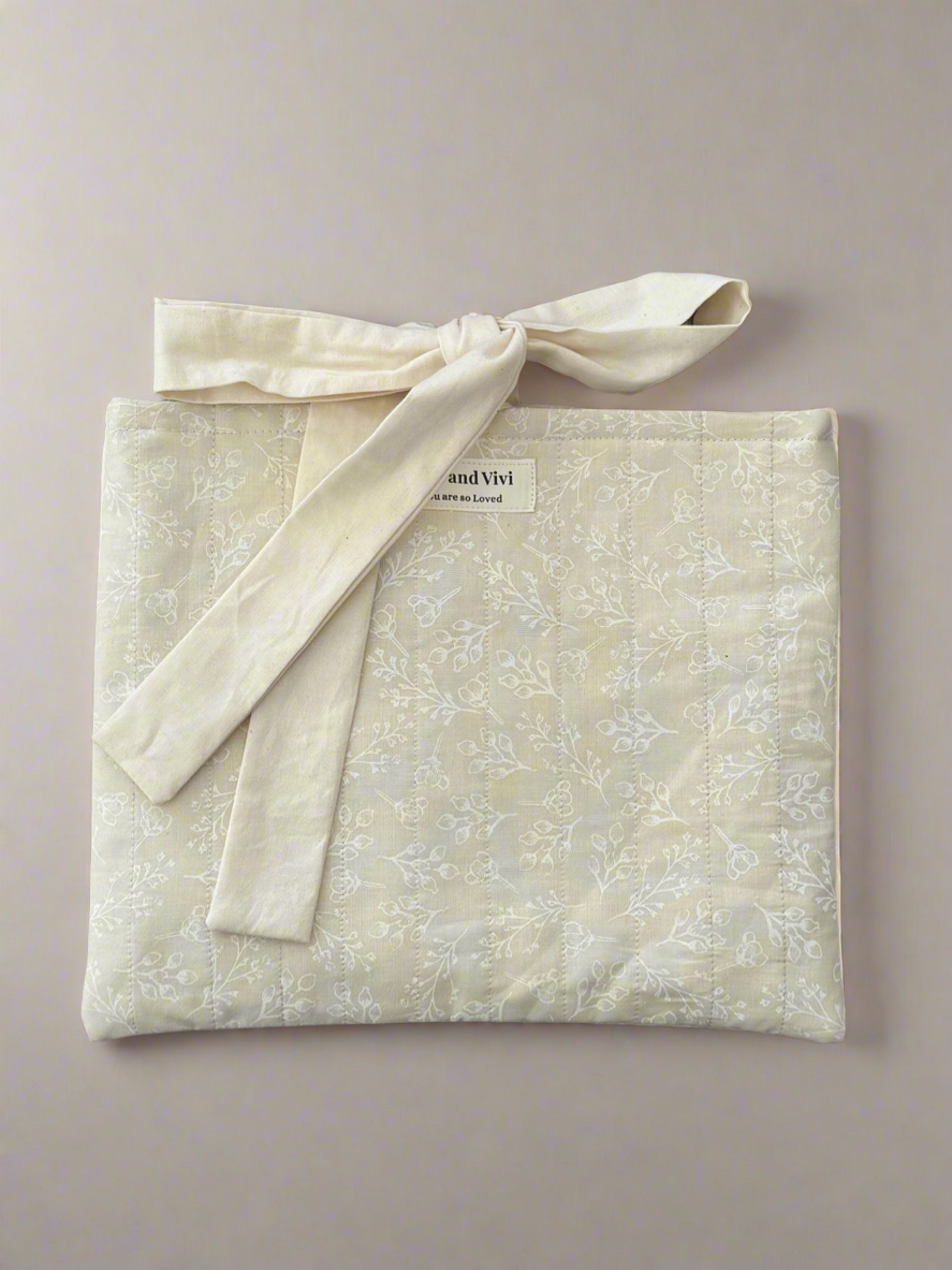 Neutral floral book sleeve