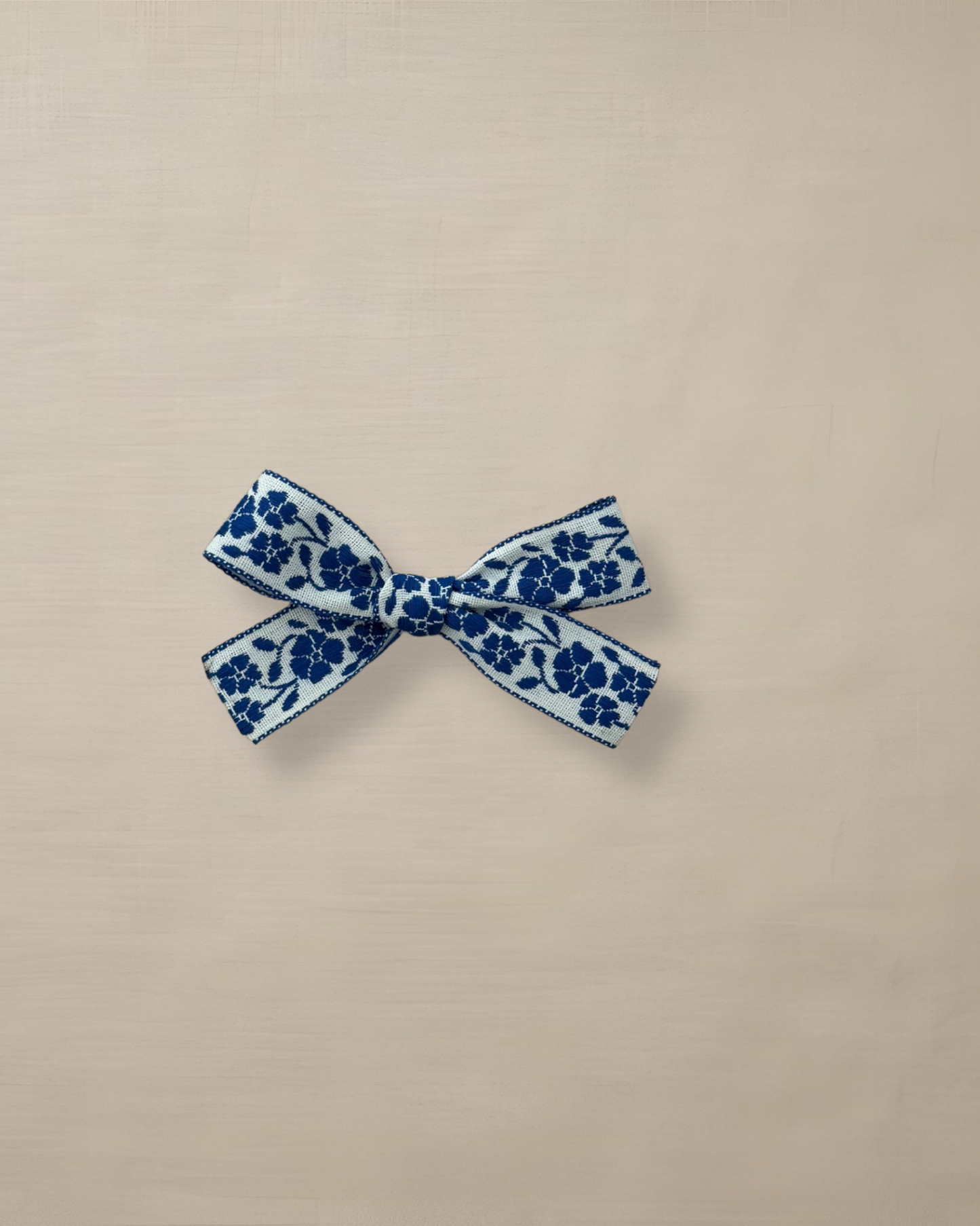 embroidered blue flower school girl bow