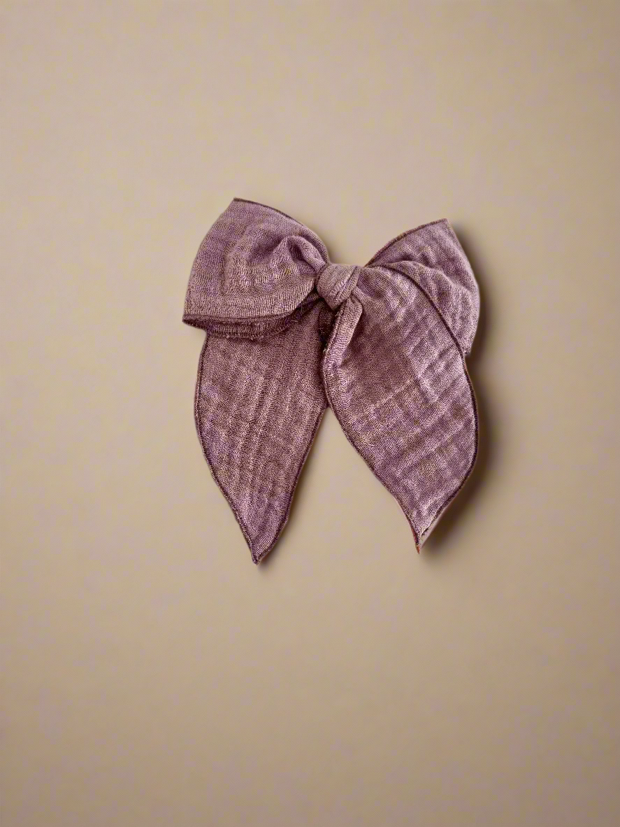 purple hair bow
