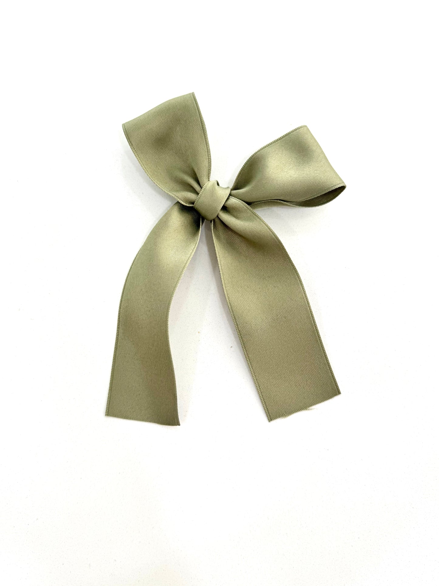 Everly Bow – soft, structured hair bow in Sage Green