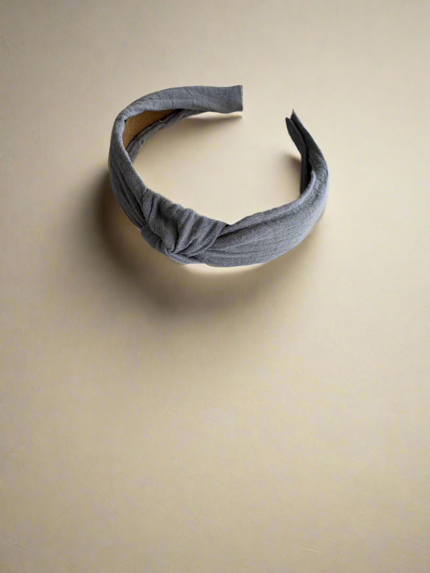 blue knotted headband