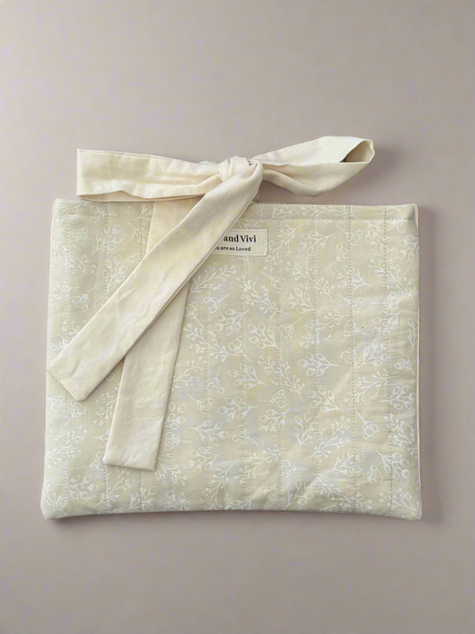 Neutral floral book sleeve 