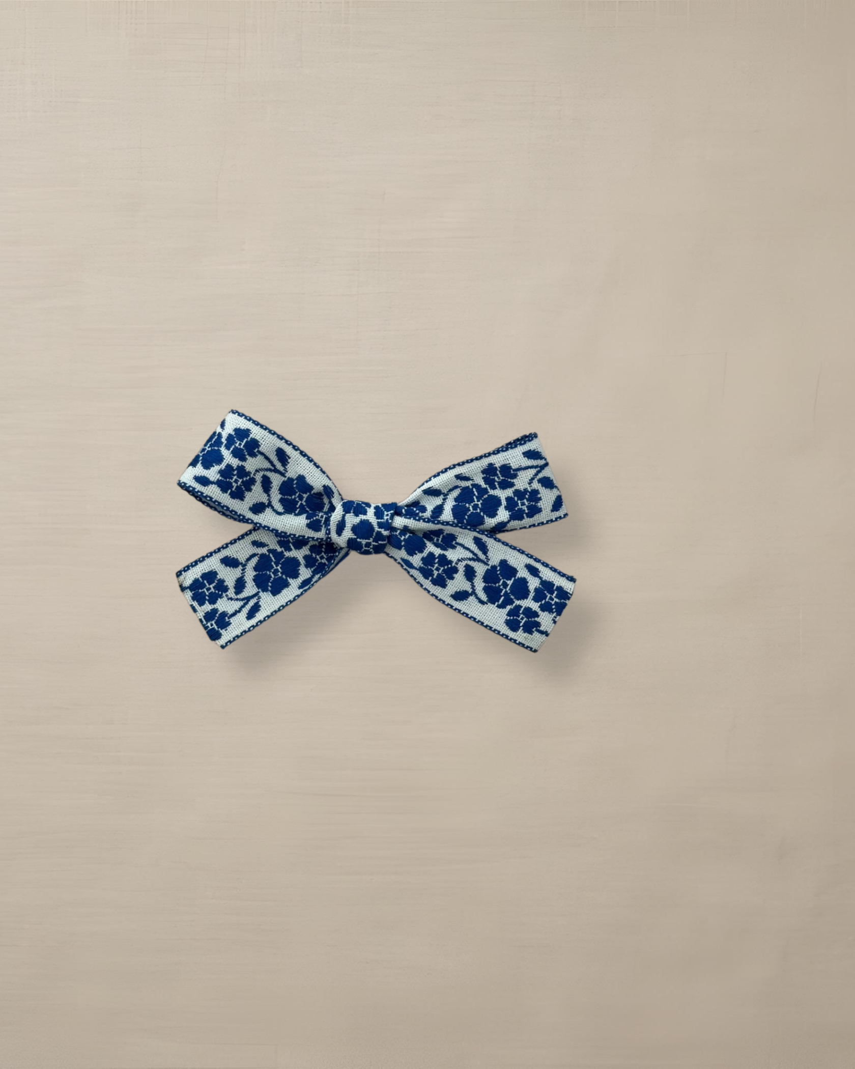 embroidered blue flower school girl bow 