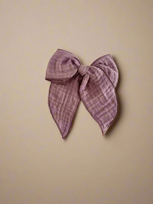 purple hair bow 