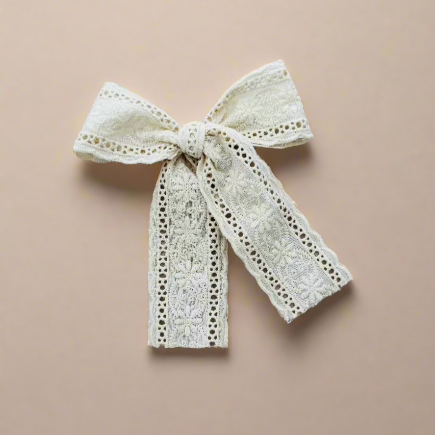 Ivory long tail bow 