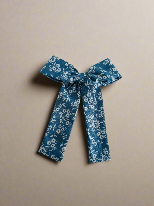 Blue long tail bow 