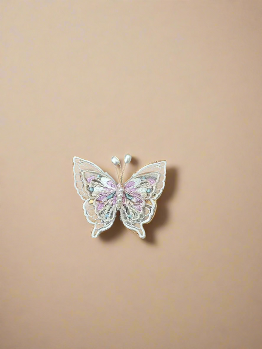 Pearled Butterfly Clip