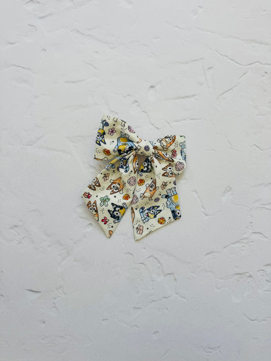 Bluey hair bow for girls 