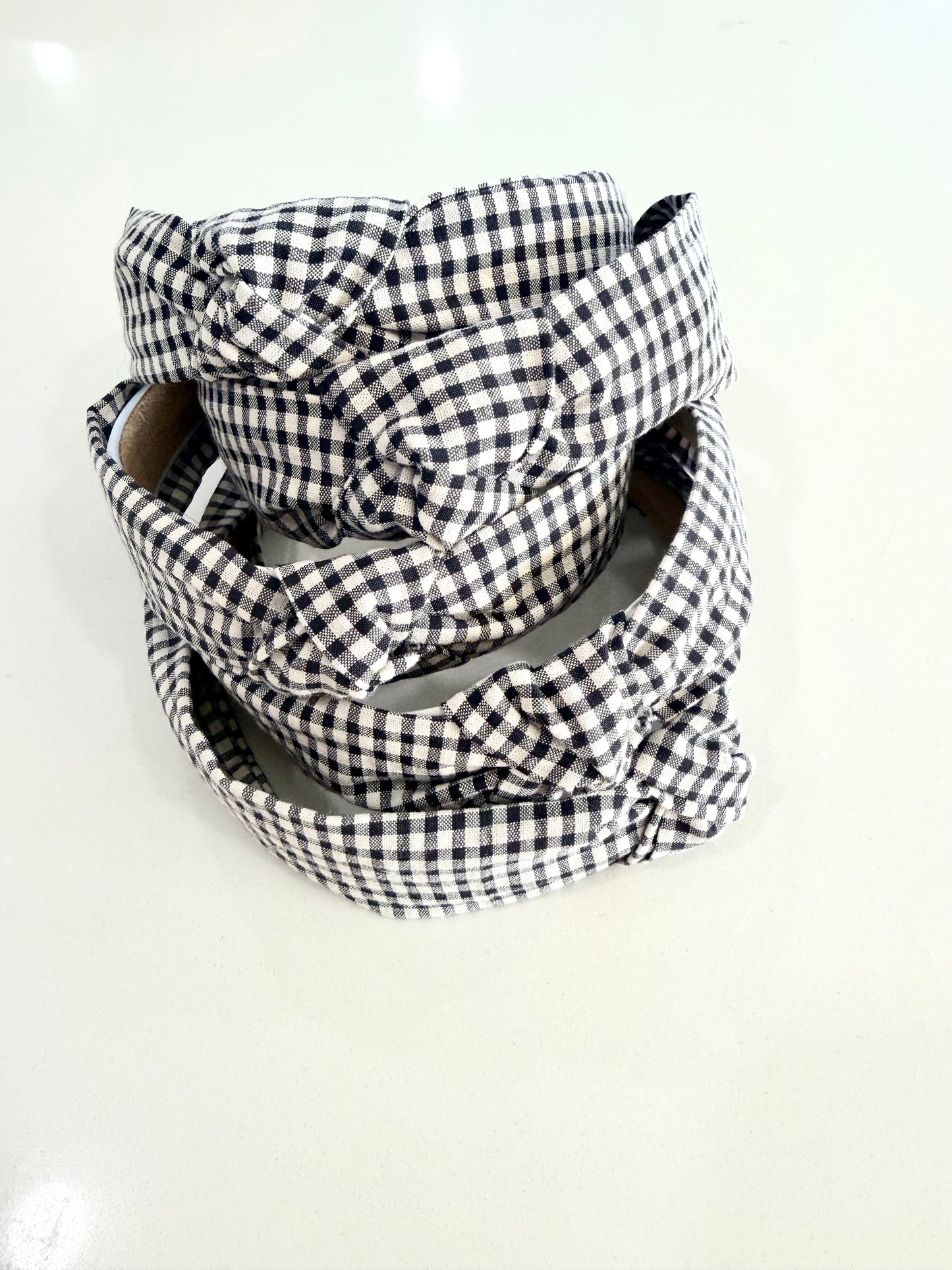 Cottage Gingham knotted headband, one size fits most toddlers to adults, soft and stylish hair accessory