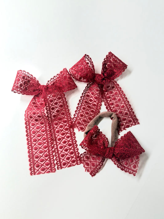 Cranberry Lace Luxe //  School Girl