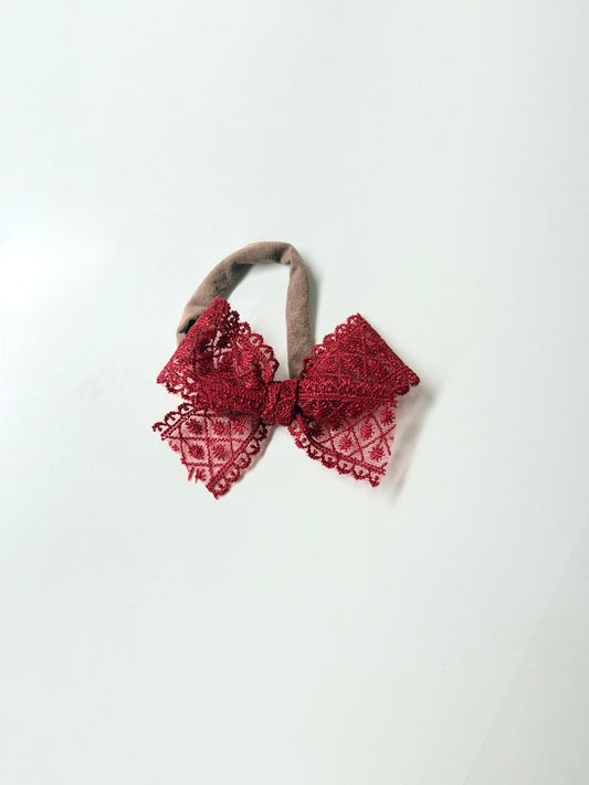 Cranberry Lace Luxe //  School Girl