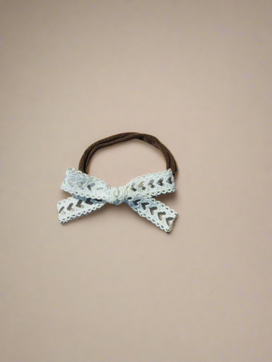 Heart  lace school girl bow 